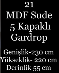 SUDE 5 KAPAKLI MDF GARDROP