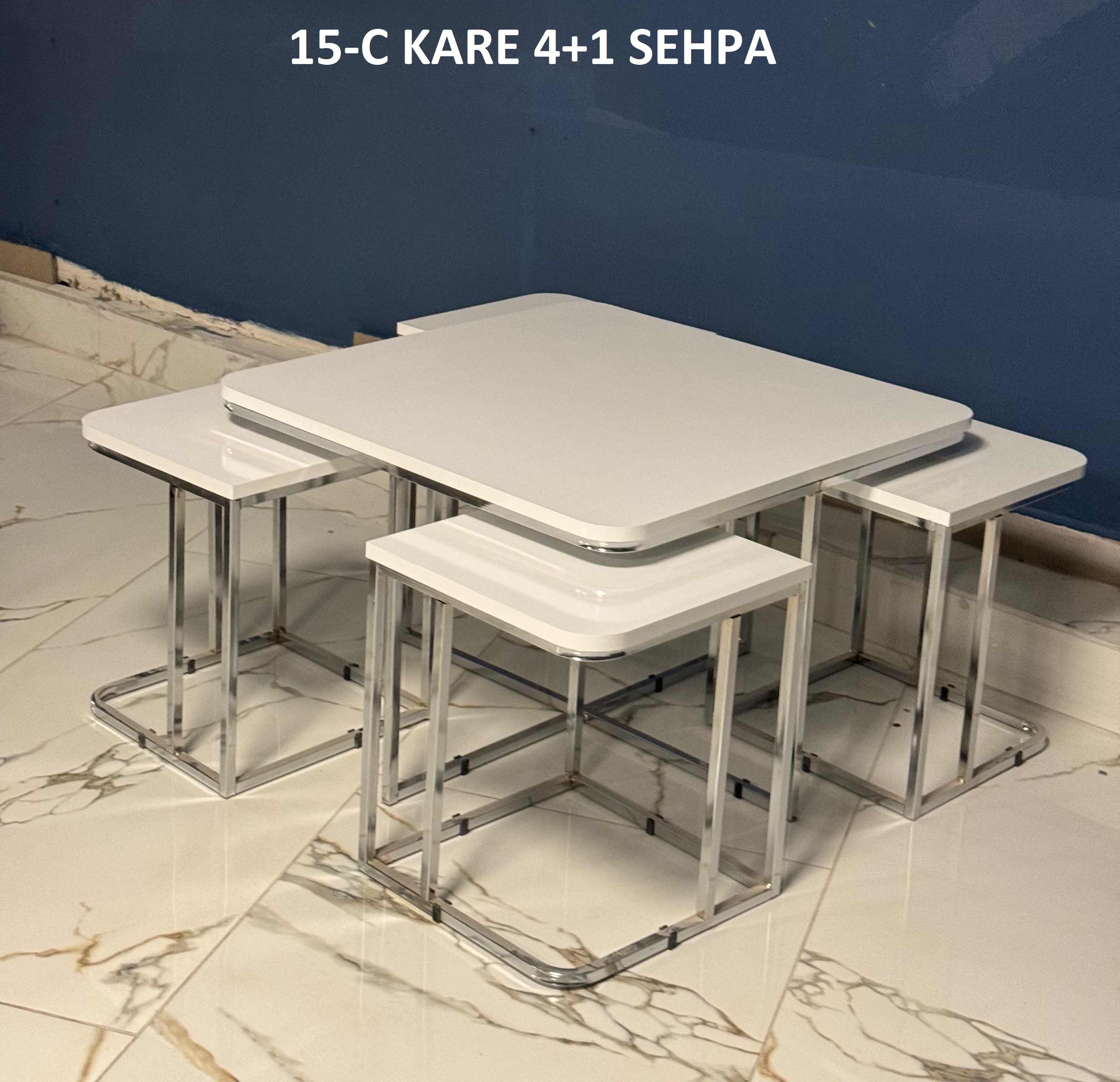 KARE 4+1 ZİGON ORTA SEHPA SET