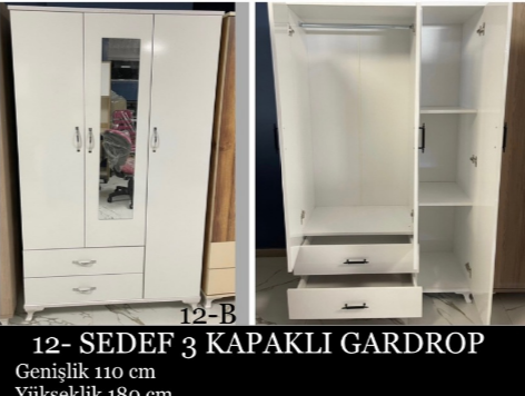 SEDEF 3 KAPAKLI GARDROP