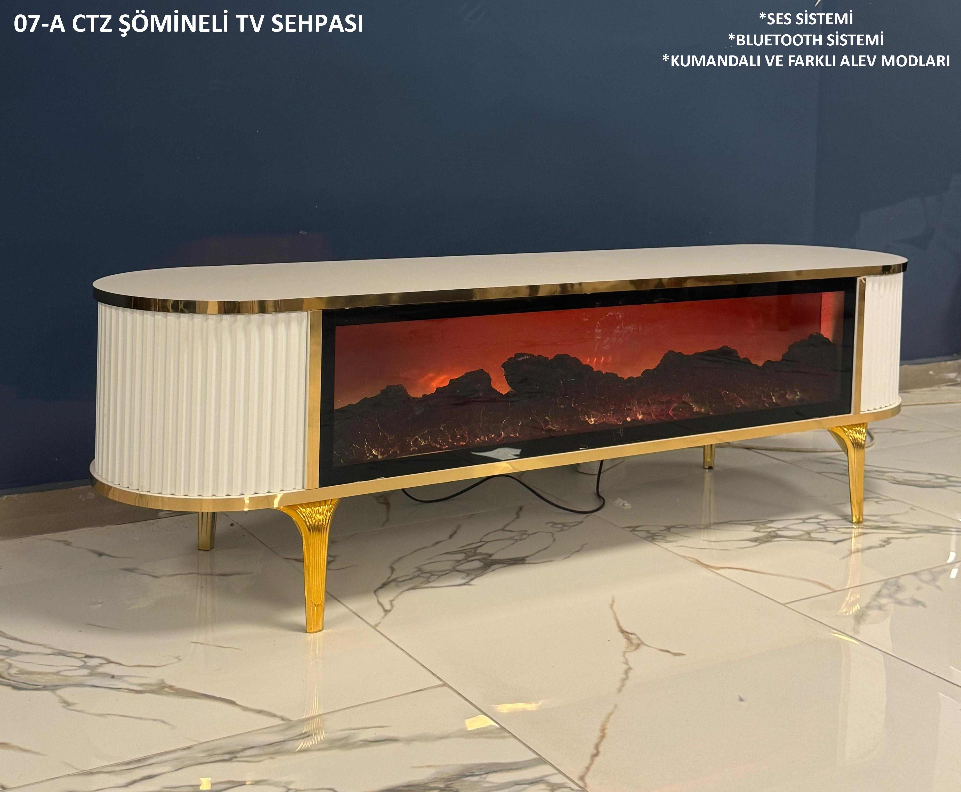 CTZ ŞÖMİNELİ TV SEHPASI