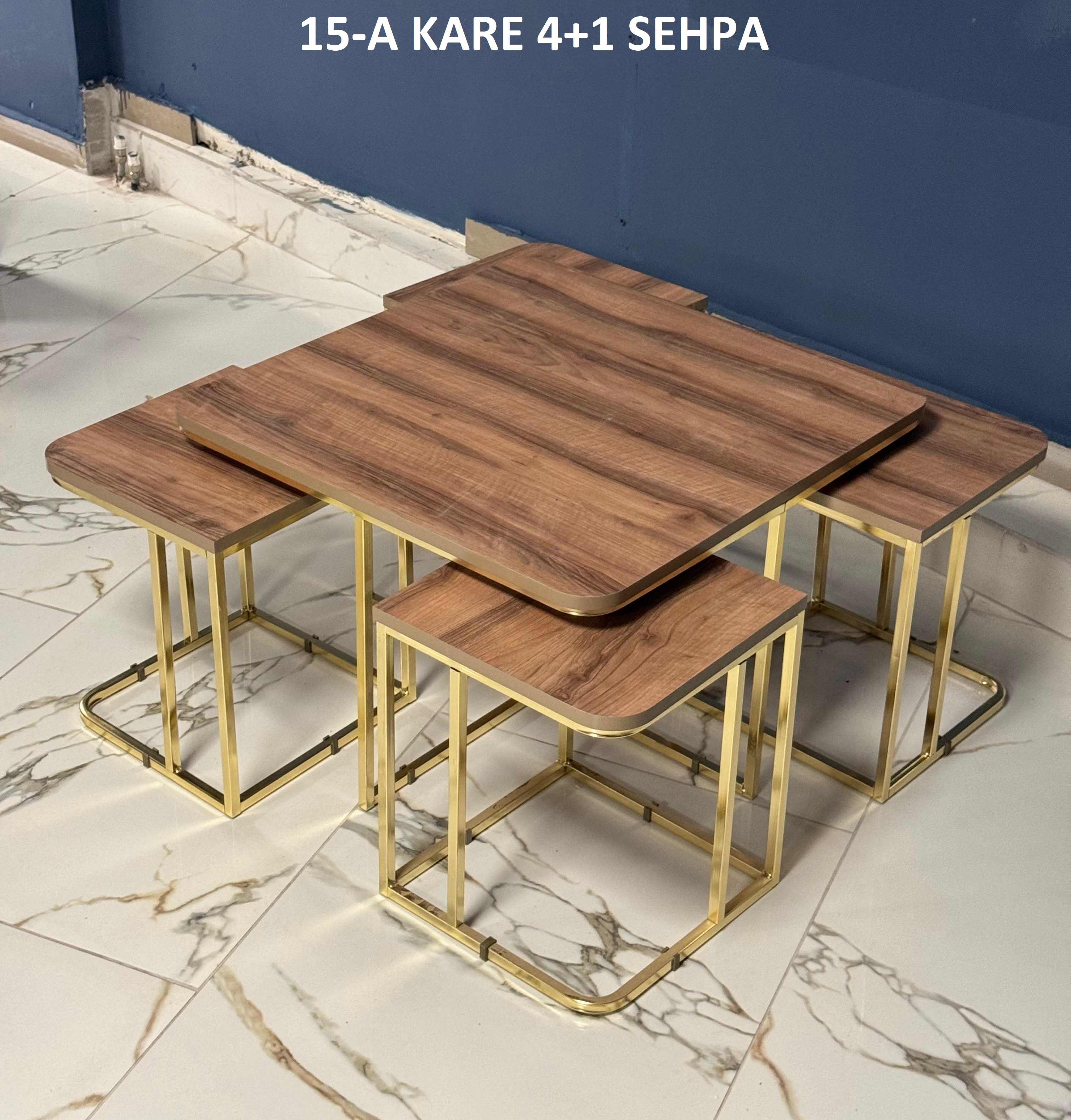 KARE 4+1 ZİGON ORTA SEHPA SET
