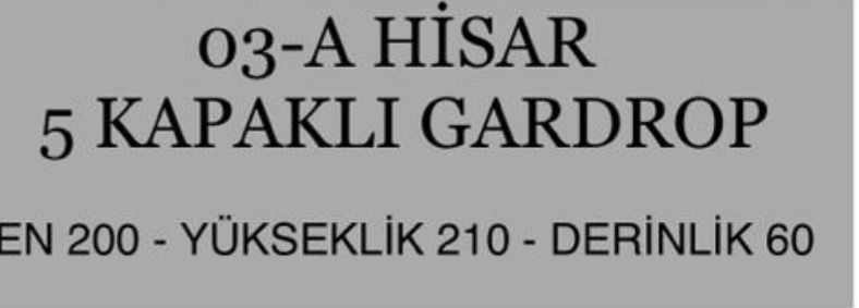 HİSAR 5 KAPAKLI GARDROP