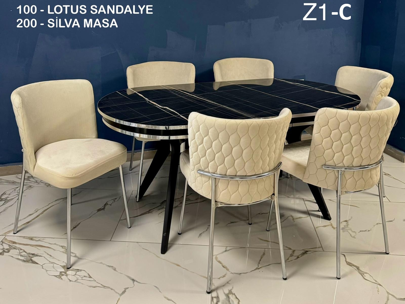 LOTUS-SİLVA YEMEK MASASI TAKIMI