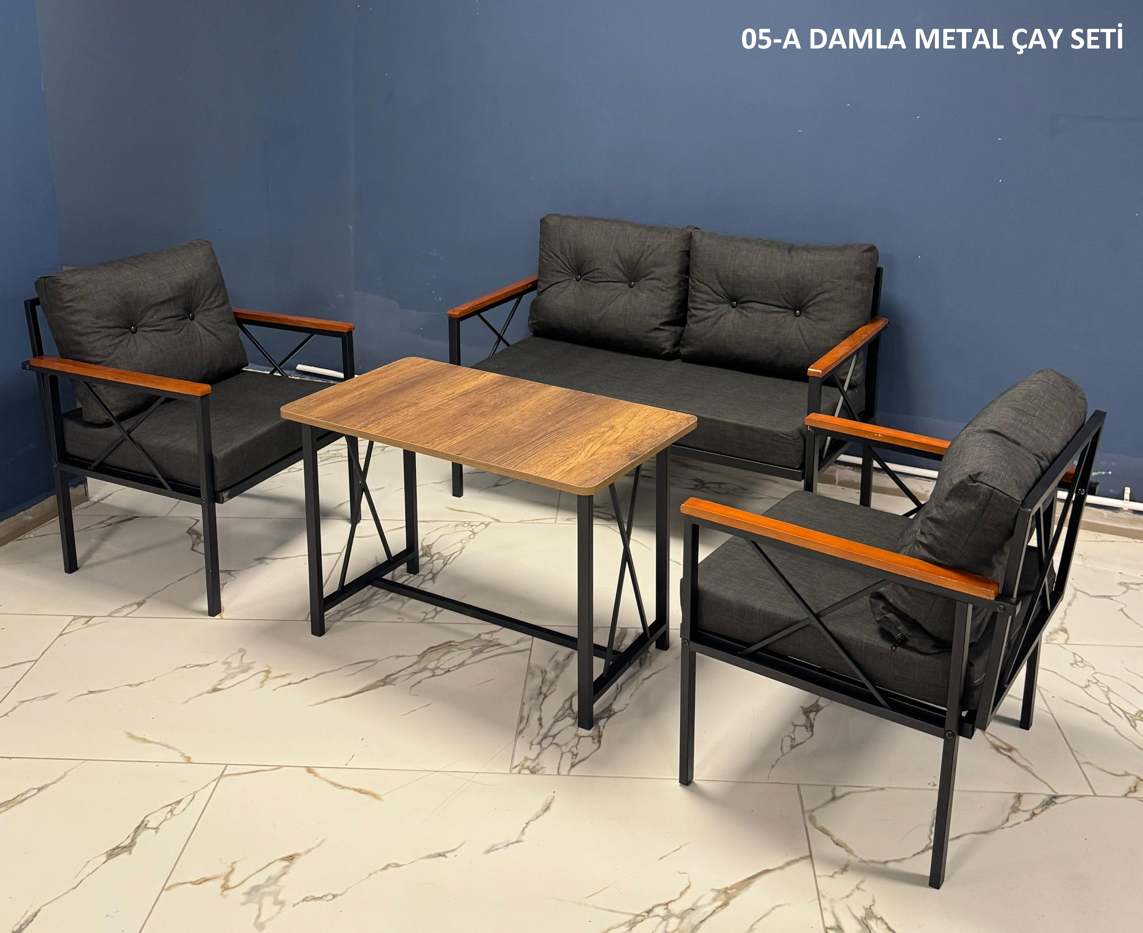 DAMLA METAL ÇAY SETİ