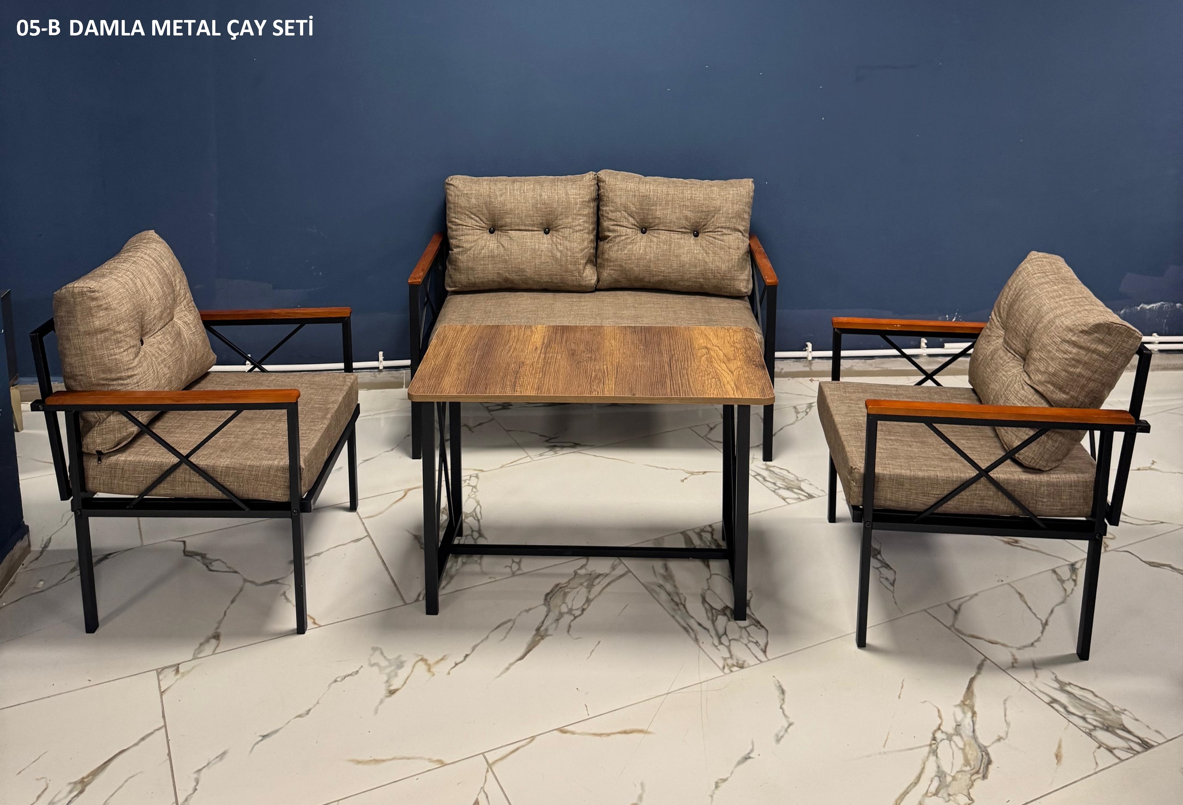DAMLA METAL ÇAY SETİ
